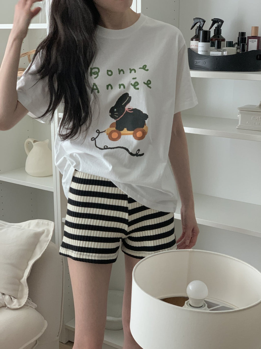 Bonne Bunny Graphic Cotton Tee - Luckyplanetusa