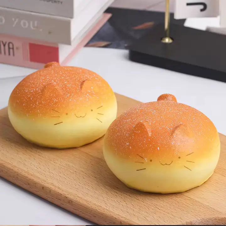 Cat Bread Squishy – Soft & Slow-Rebound Stress Toy - Luckyplanetusa