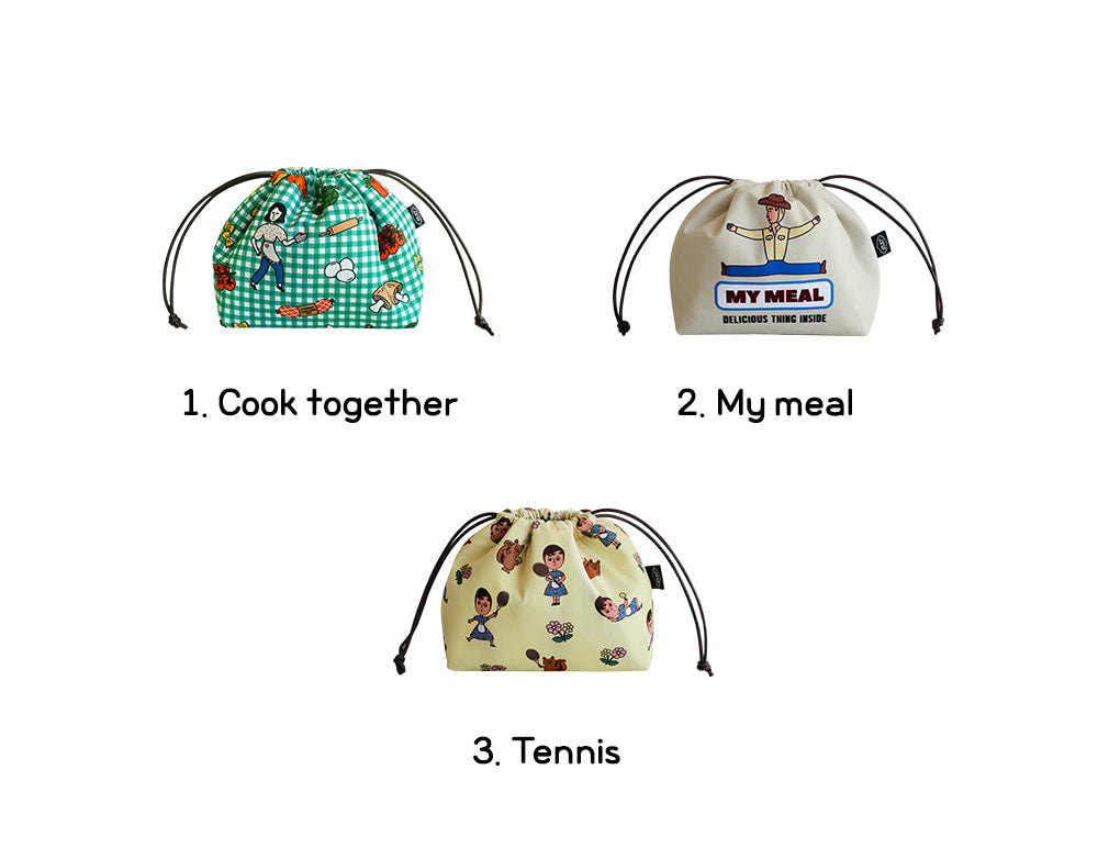 1537 Made in Korea Oxford Cotton Insulated Lunch Pouch – 3 Styles