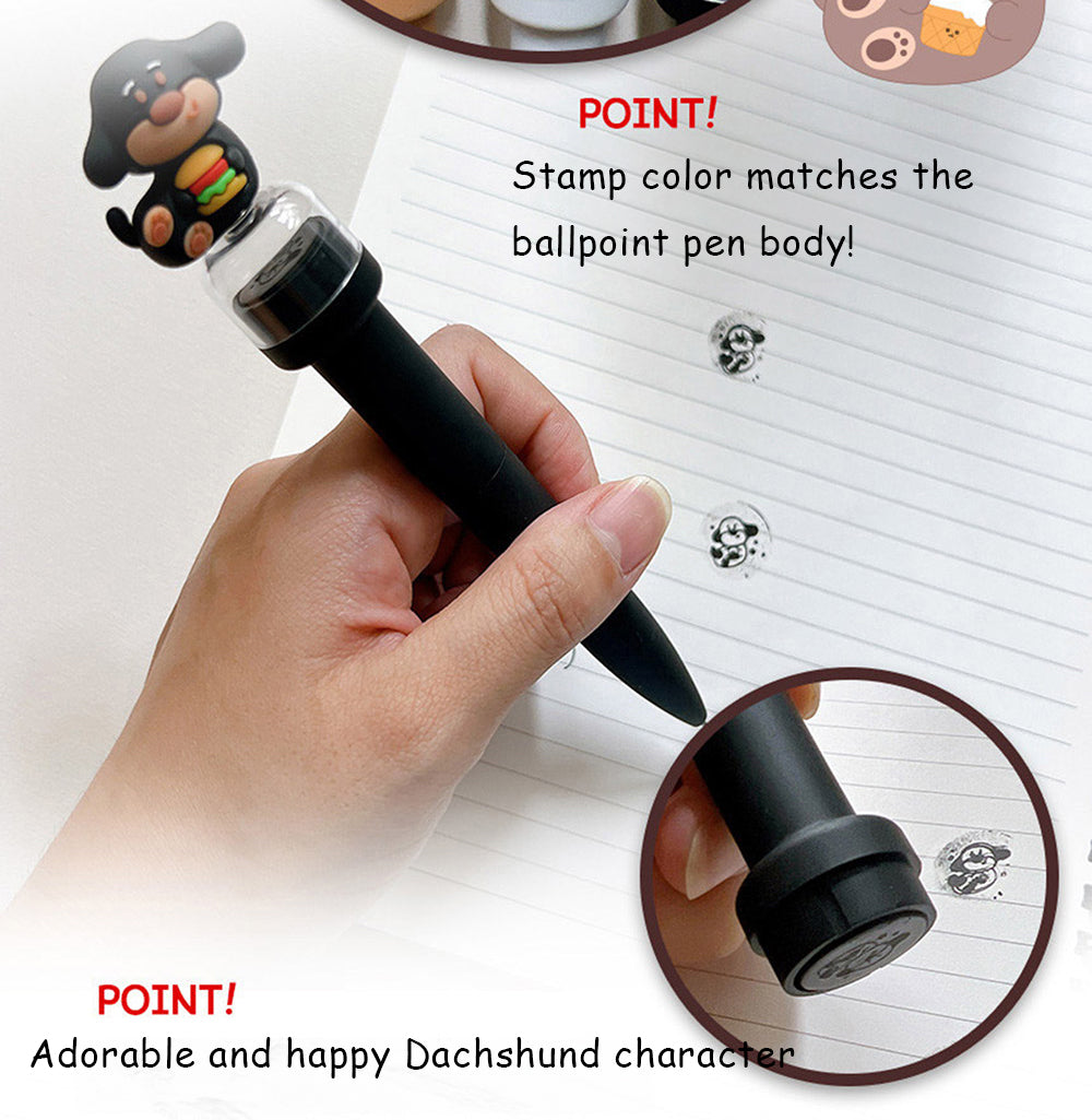 Happy Dachshund Stamp Ballpoint Pen