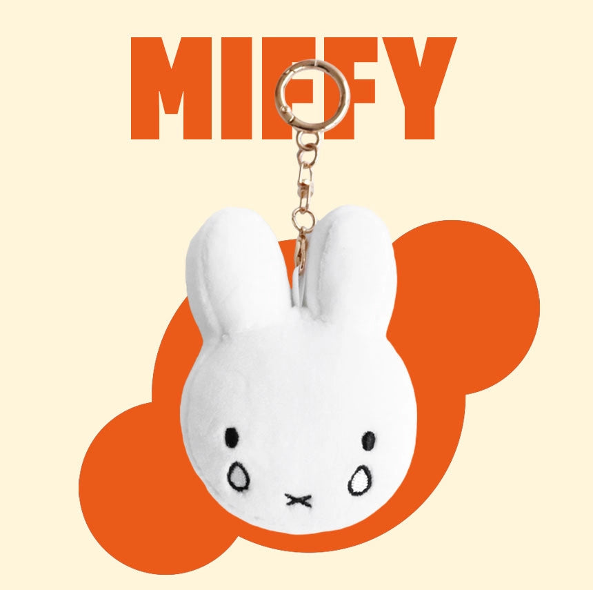 Miffy Face Keyring Bagcharm Crying , Sleepy 2 versions