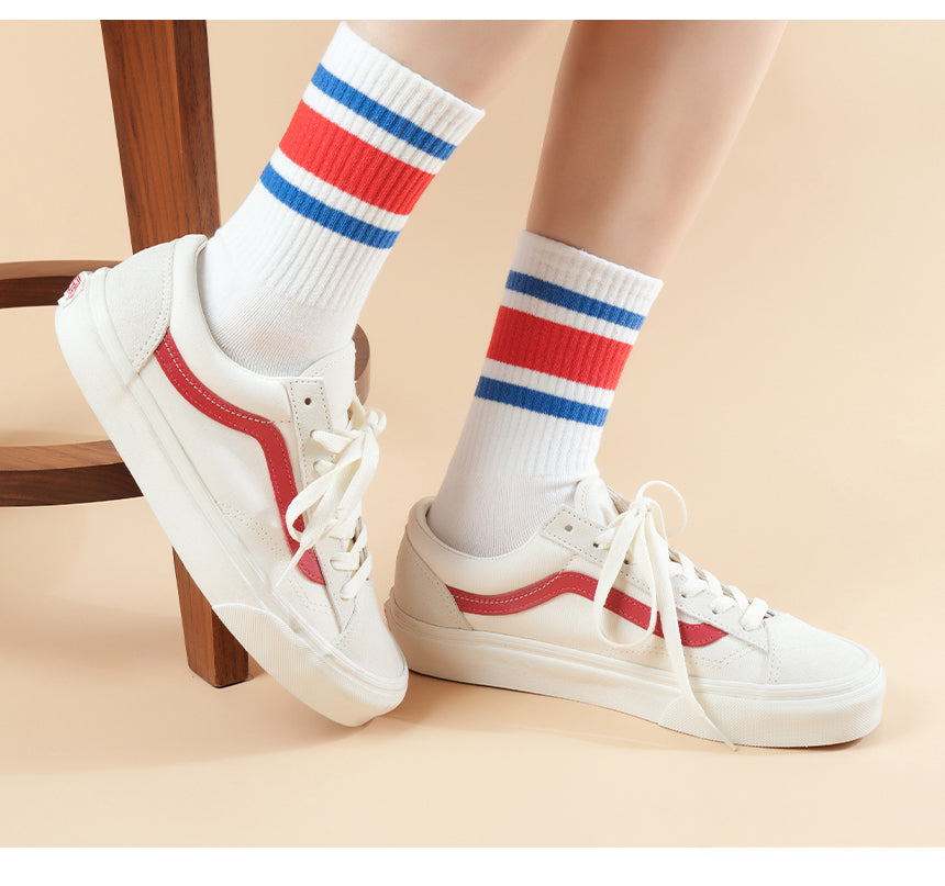 Color Stripe Crew Socks 4 Colors