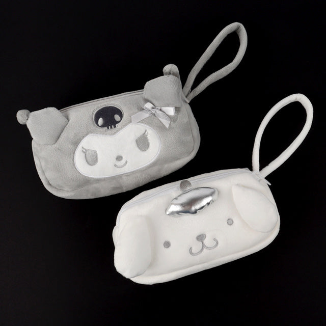 Sanrio Silver Square Plush Pouch – Cinnamoroll / Kuromi / Pompompurin
