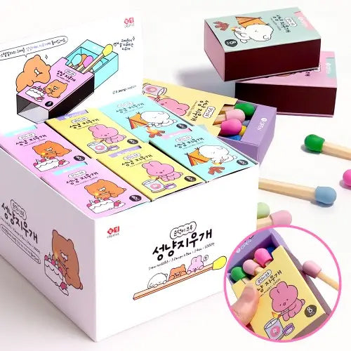 Unique Design Stationery Matches Shape Eraser