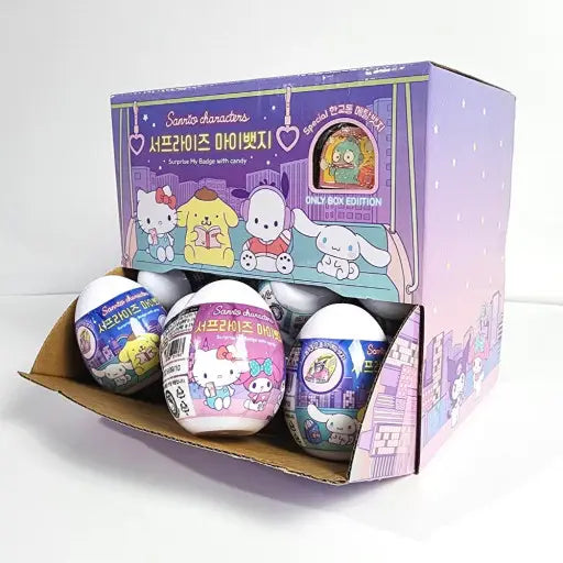 Sanrio Character pins Badge Random Egg Box-24Pcs Limited