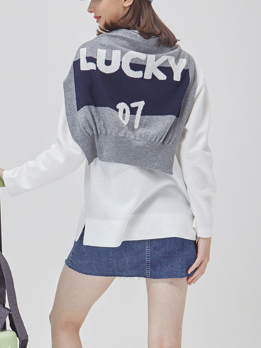 Lucky 07 Knit Shawl Scarf Made in Korea