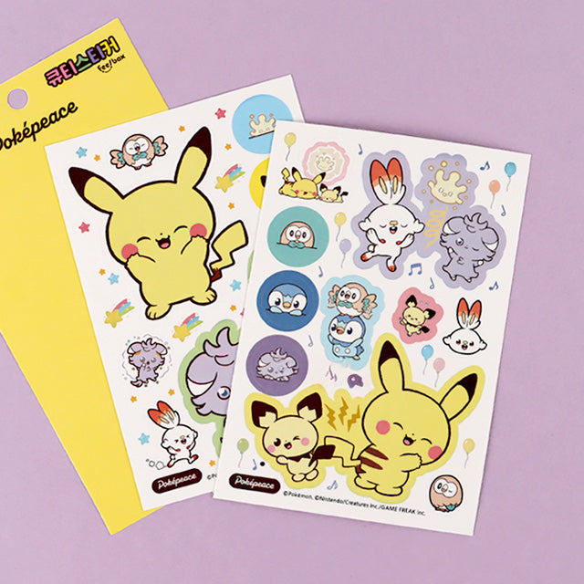 Pokémon Poképeace Cute Sticker Set – 2 Sheets