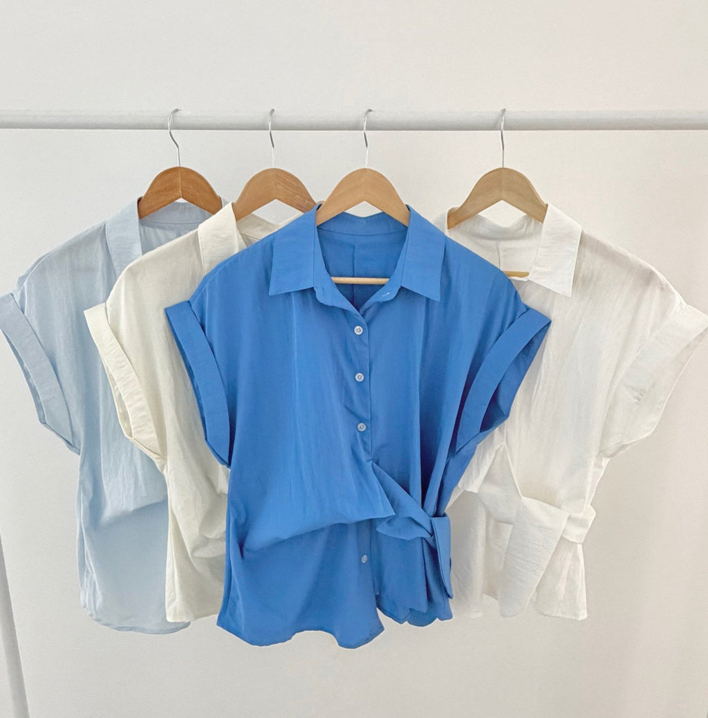 Soft Wrap Tie Blouse - Luckyplanetusa