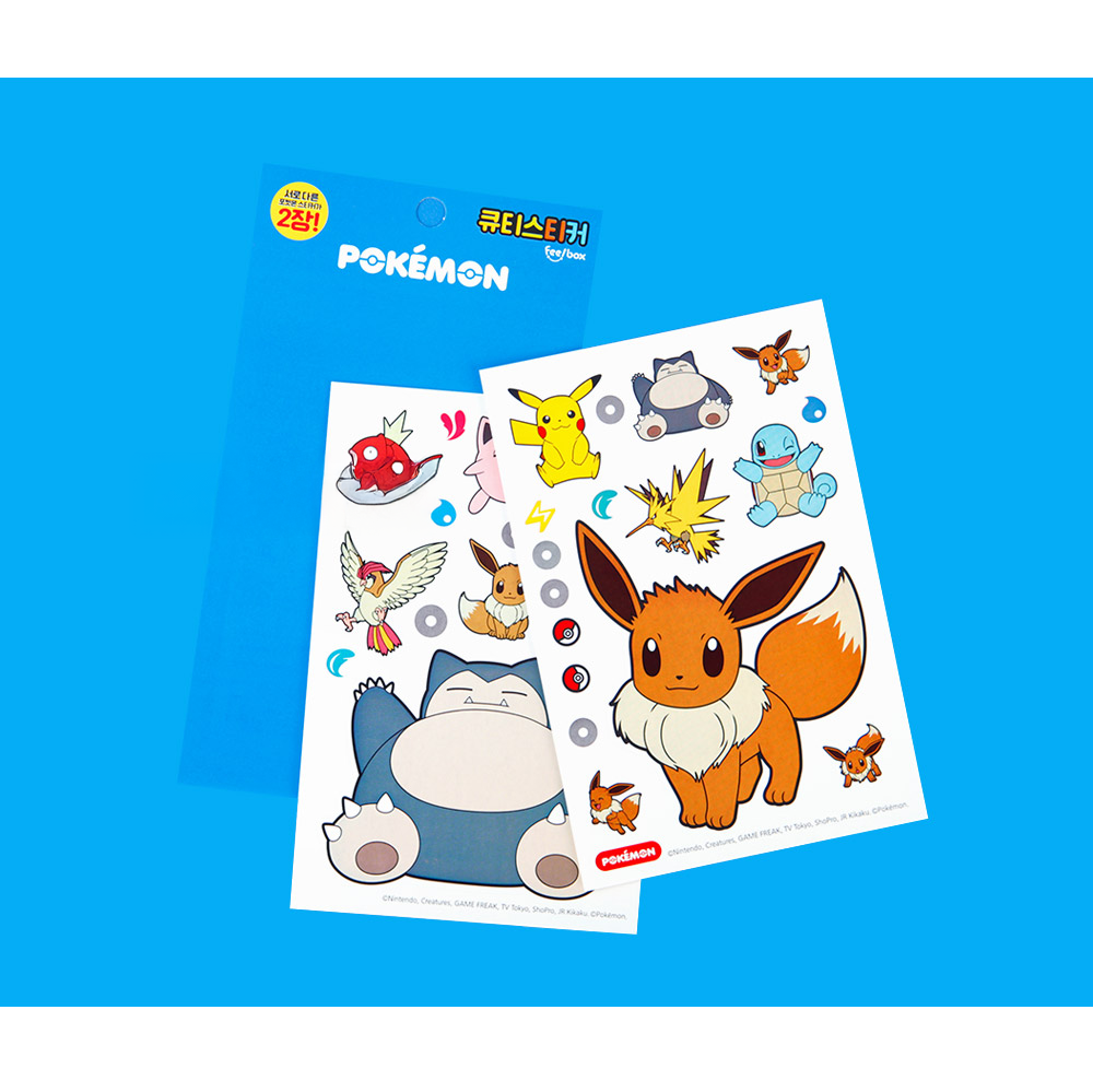 Pokémon Cutie Sticker Set – 4 Designs