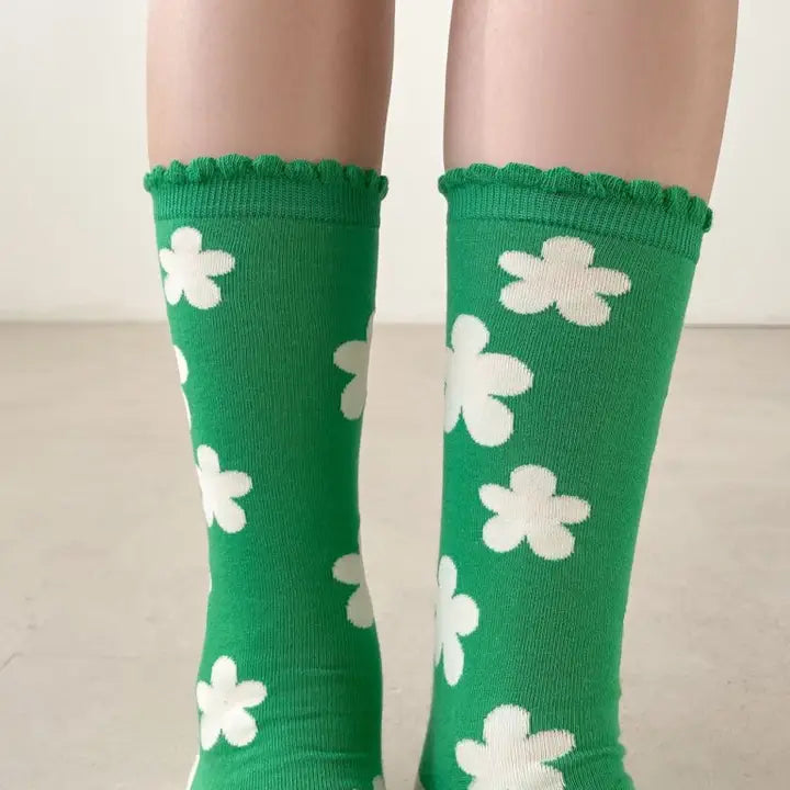 Daisy Mid Calf Cotton Anckle Socks