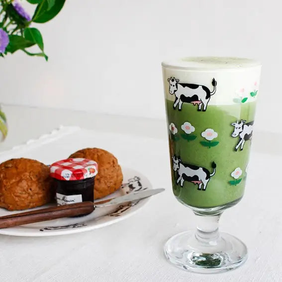 1537  Vintage Glass Cup- Large  2Pcs Gift SET Drinkware