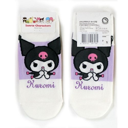 Sanrio No show sneakers Cotton Socks-Official Kuromi, Cinnamoroll, My melody, gudetama- Stretch Socks, School shoe socks