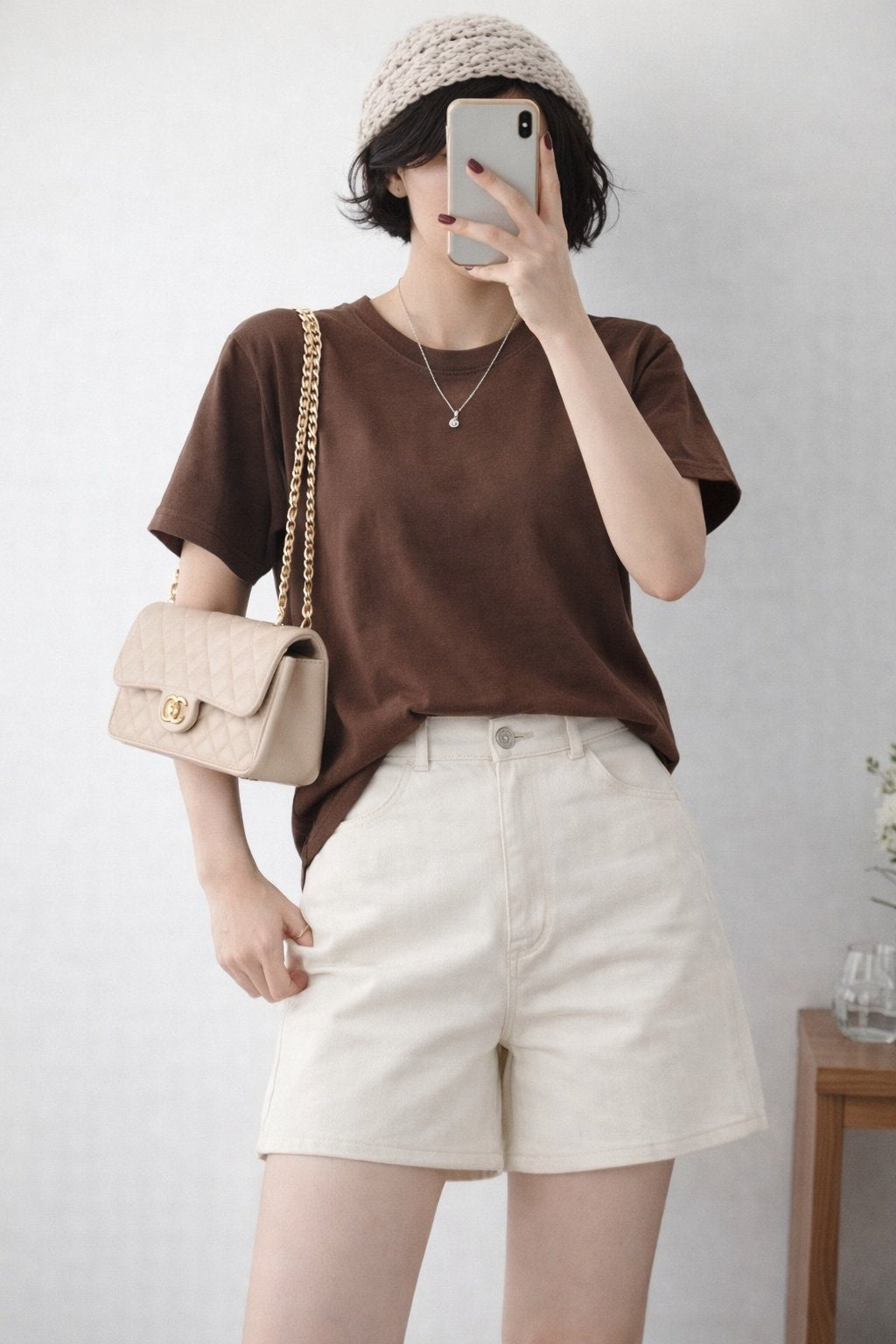 Ribbon Detail Bio-Washed Tee - Luckyplanetusa