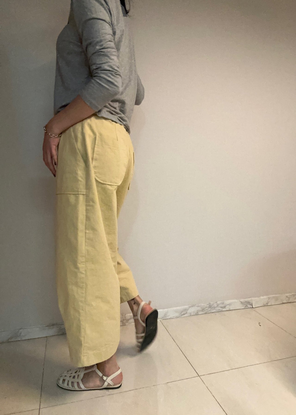 Soft Utility Cotton Wide Pants Daily Essential Made in Korea - Luckyplanetusa