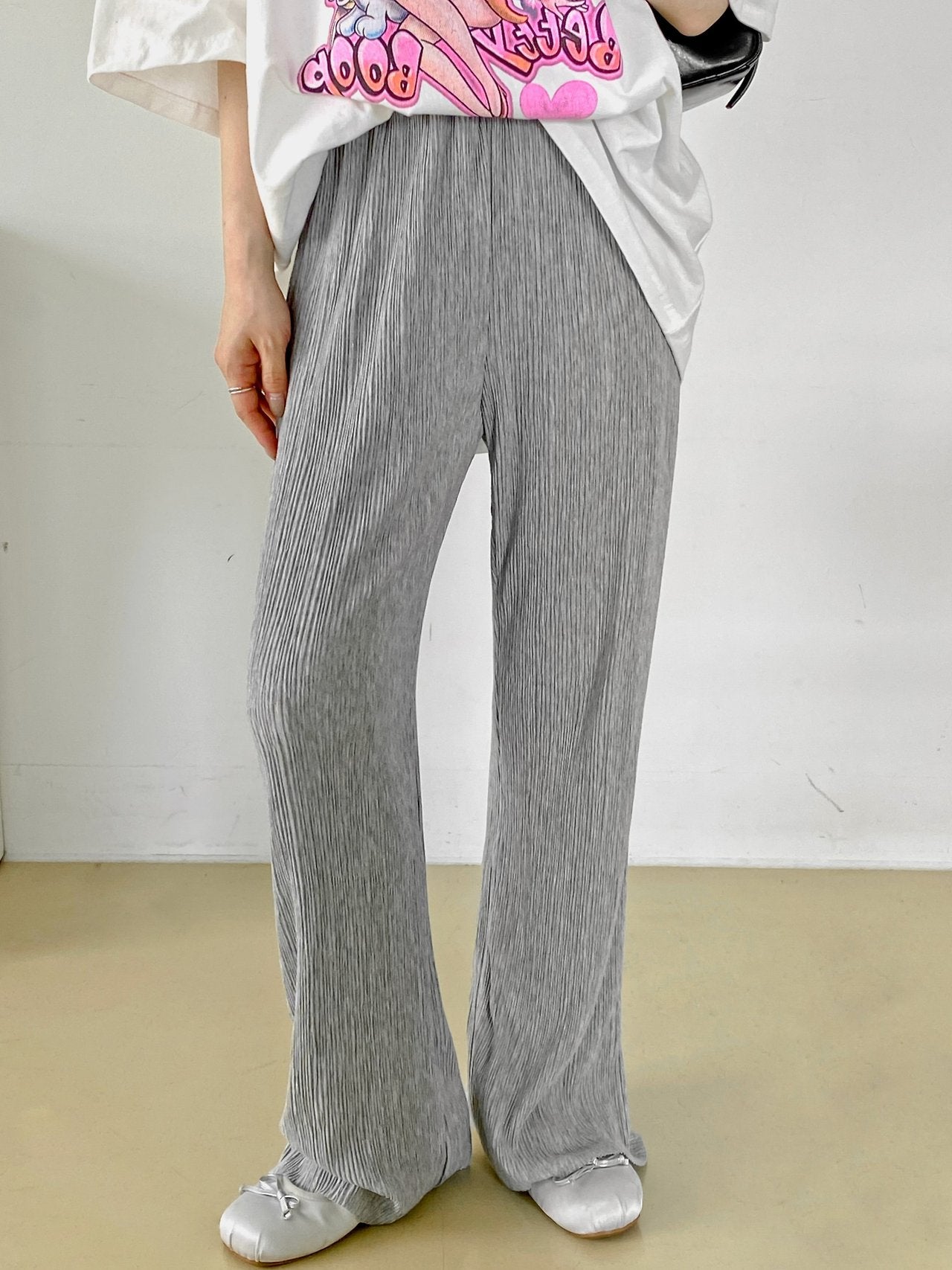 Soft Flow Pleated Wide Pants - Luckyplanetusa