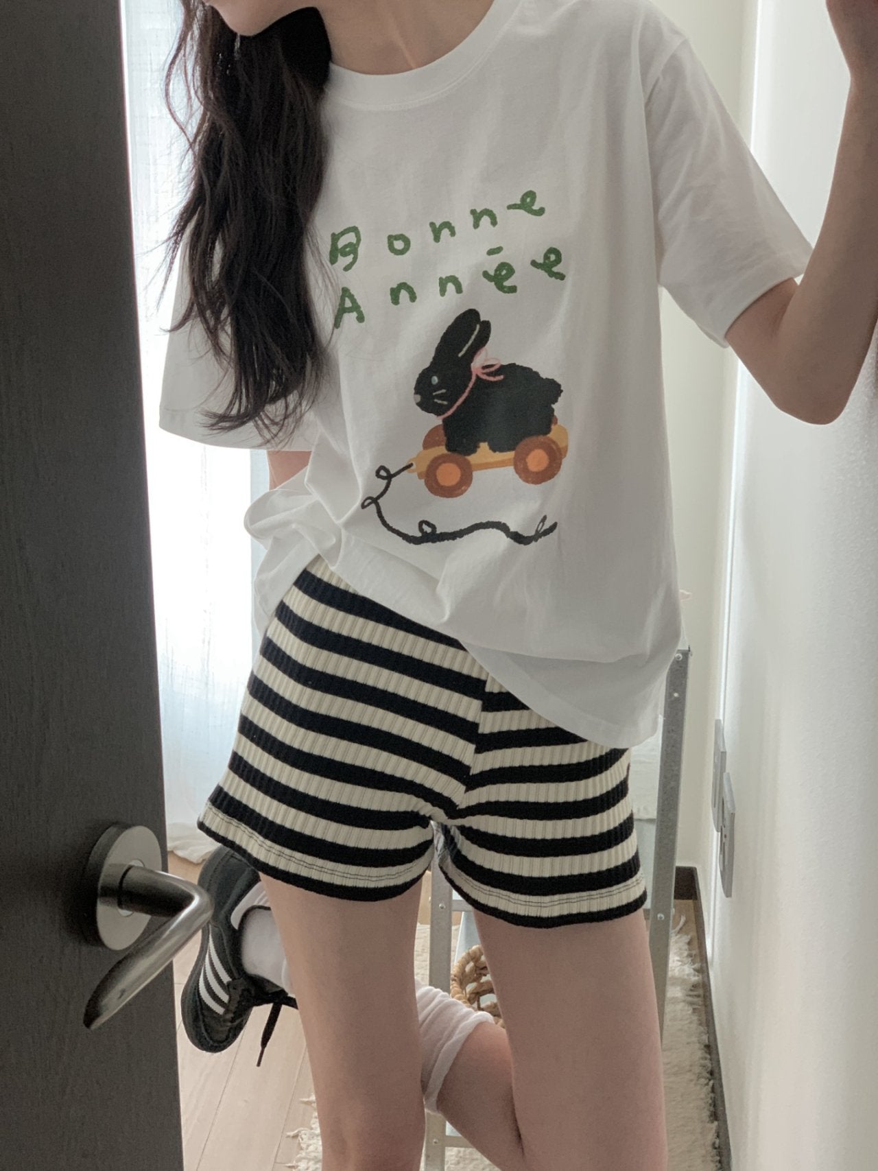 Bonne Bunny Graphic Cotton Tee - Luckyplanetusa