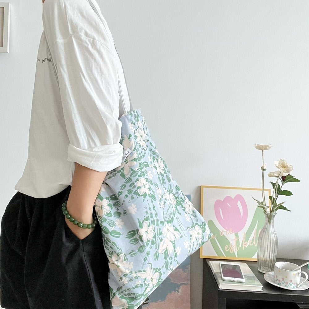 Bloom Garden Floral Tote Bag - Luckyplanetusa