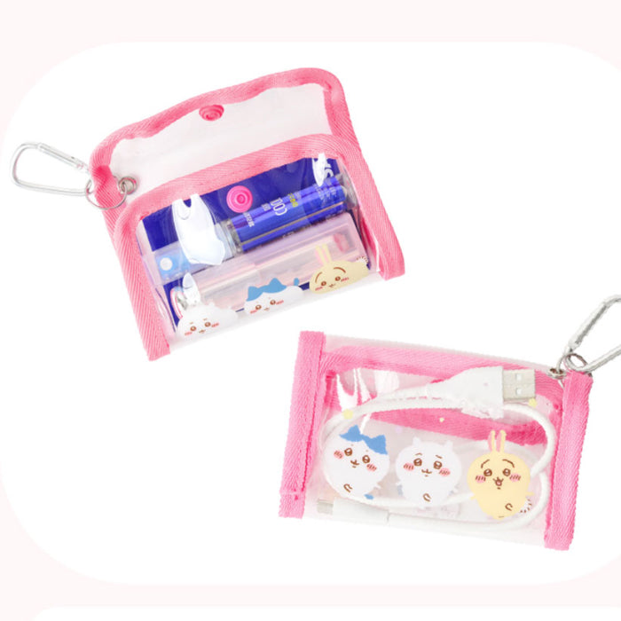 Chiikawa Official Licensed Clear Mini Pouch with Carabiner – 3 Colors