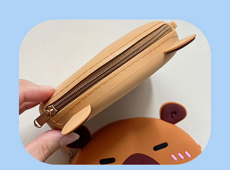 Capybara Silicone Crossbody Pouch