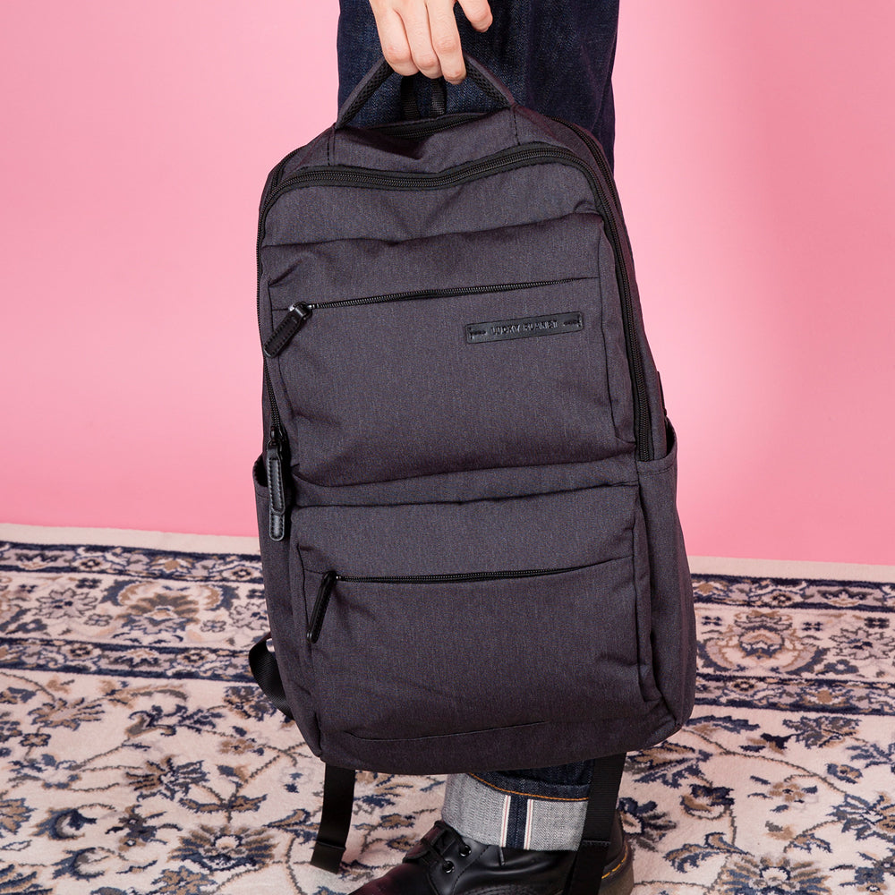 Alpha Backpack 17 with Laptop Sleeve Compact Design Charcoal Gray