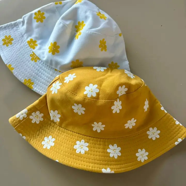 [SALE] Macaron color Daisy cotton Bucket Hat- Riversible wear