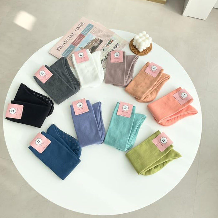 Balance Grip Knee-High Yoga Socks Non slip Made in Korea