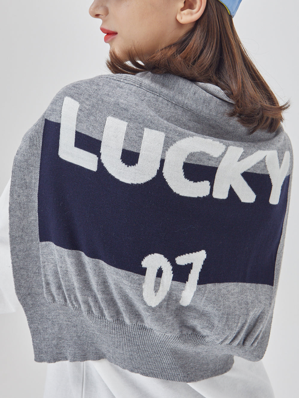 Lucky 07 Knit Shawl Scarf Made in Korea