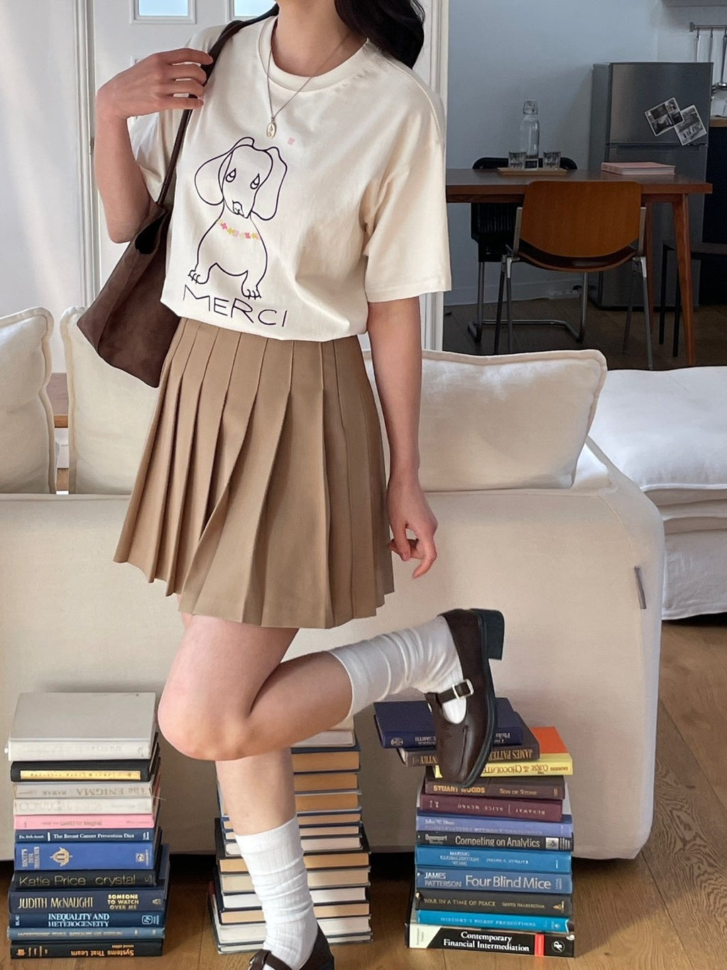Merci Puppy Graphic Tee - Luckyplanetusa