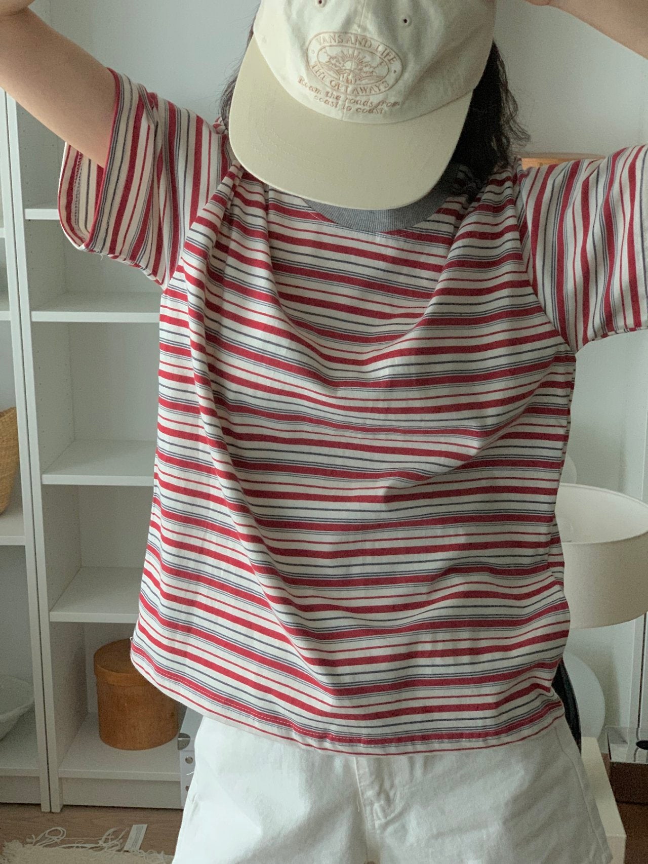 Weekend Breeze Stripe Cotton Tee - Luckyplanetusa