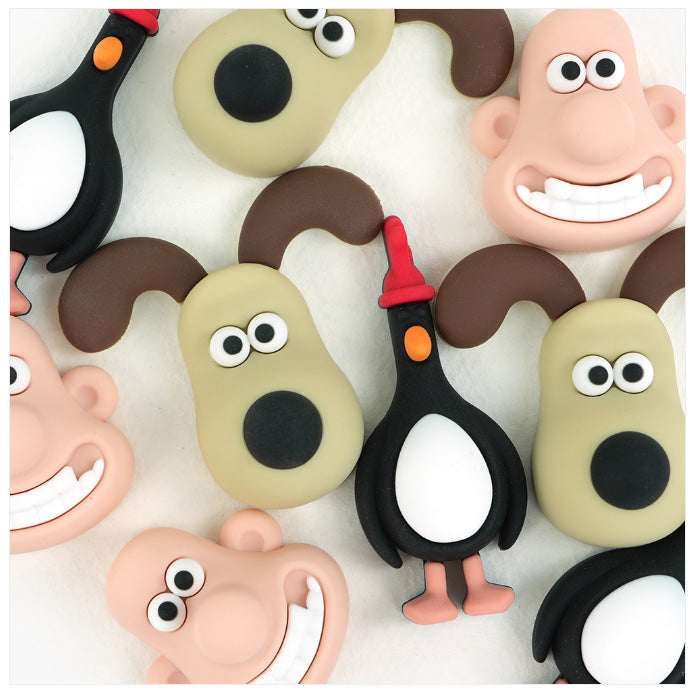 Wallace & Gromit 3D Figure Sticker Set – Desk & Gadget Decor
