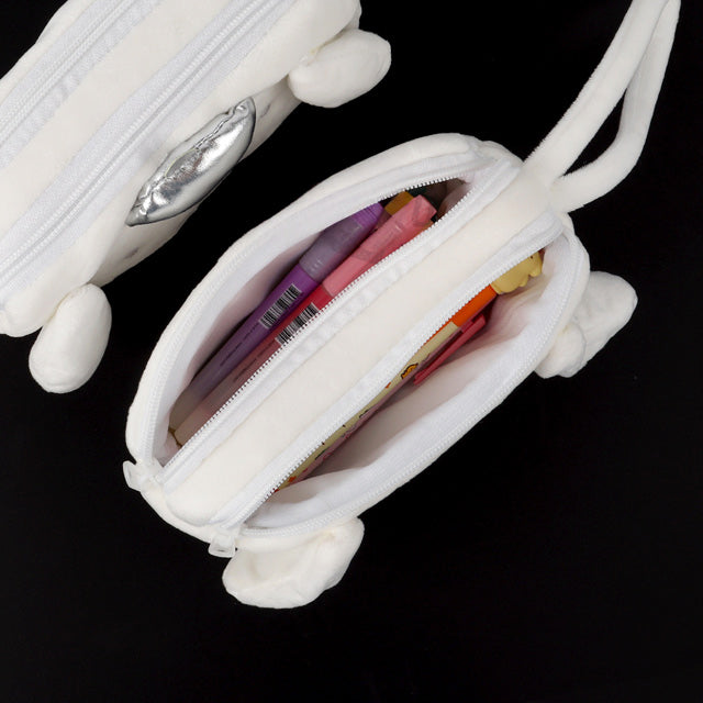 Sanrio Silver Square Plush Pouch – Cinnamoroll / Kuromi / Pompompurin