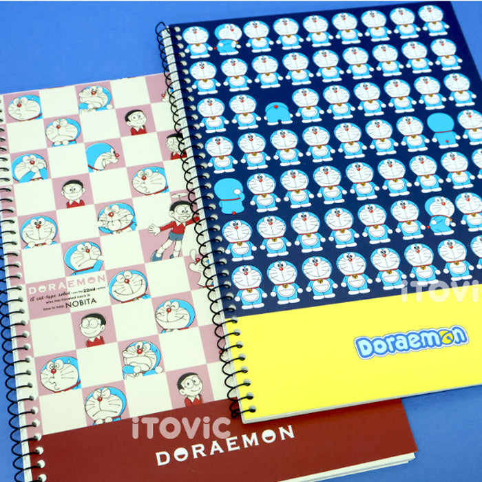 Doraemon Classic Spiral Notebook – A4 Size Random