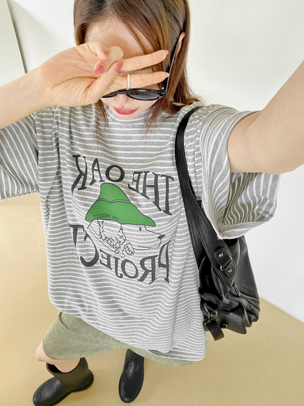 Oak Project Stripe Oversized Tee - Luckyplanetusa