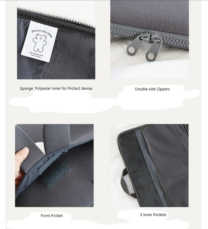 Brunch Brother Laptop Ipad/ Macbook 15" Big case Cover Handle Bags - Luckyplanetusa