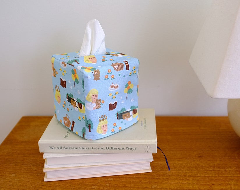 Canvas Square Tissue Box Cover/Case- Home Deco