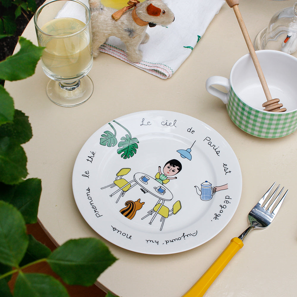1537 Aurore Home Cafe Plates- Parisian Cafe Style-Dessert Plate M - Luckyplanetusa