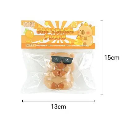 Gentle Capybara Squishy Toy – Orange Edition