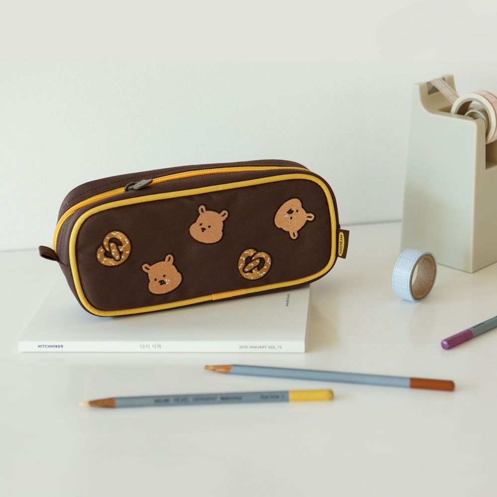 Firm Shape Bear Pencil pouch pencil case-Makeup pouch