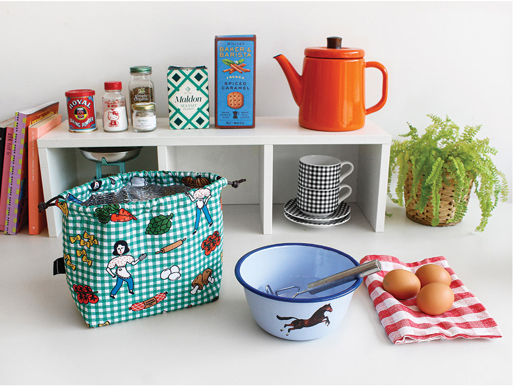 1537 Made in Korea Oxford Cotton Insulated Lunch Pouch – 3 Styles