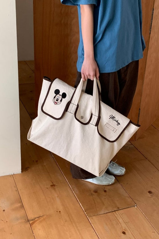 Mickey Big Canvas Tote Bag (Official Disney Licensed) - Luckyplanetusa