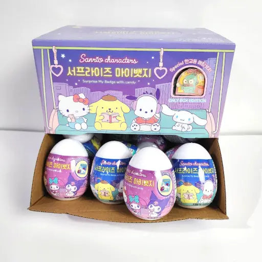 Sanrio Character pins Badge Random Egg Box-24Pcs Limited