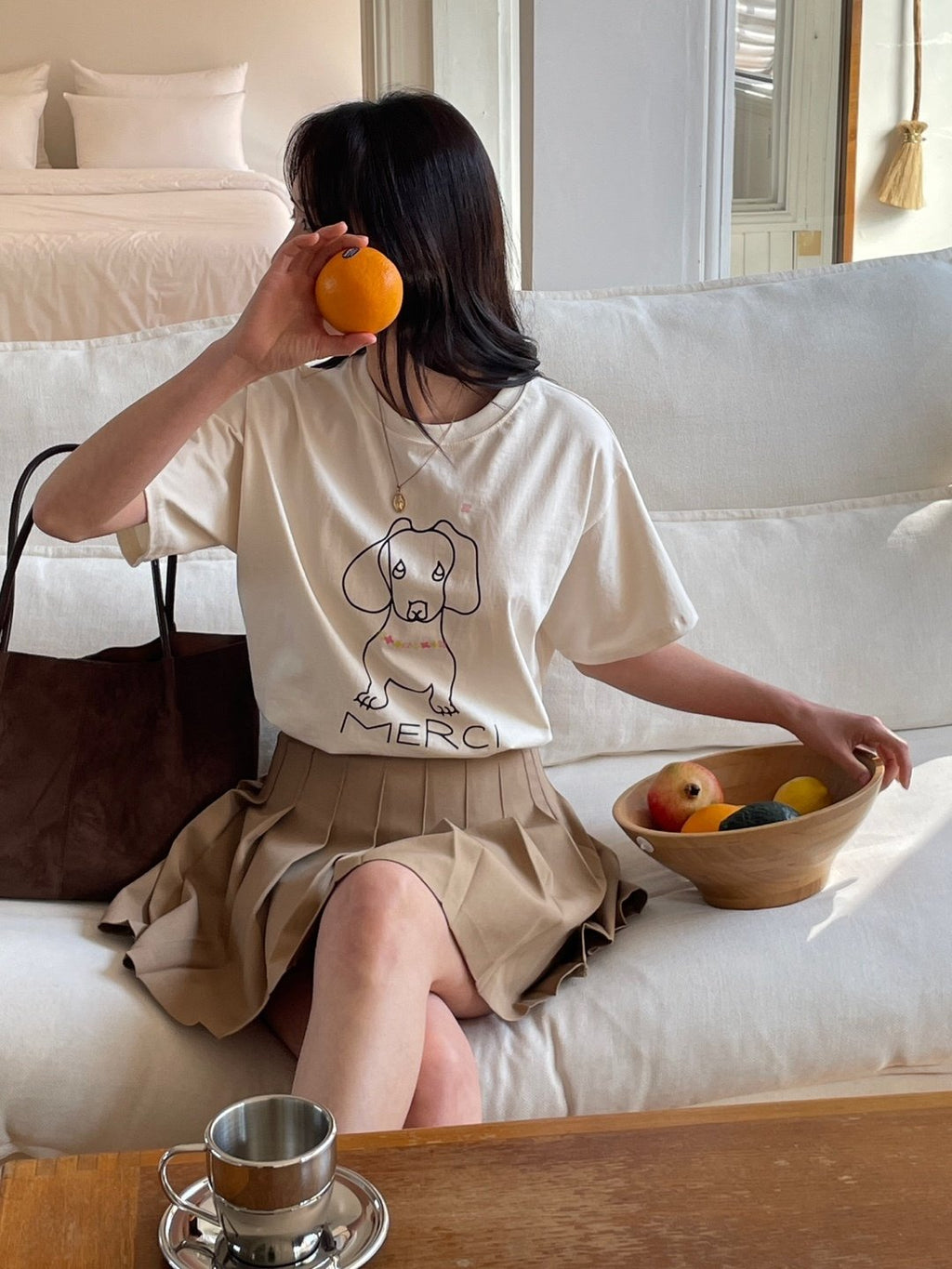 Merci Puppy Graphic Tee - Luckyplanetusa