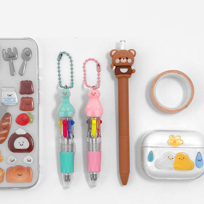 Fuzzy Draco Character Multi-Color Pen Keychain – 2 Colors