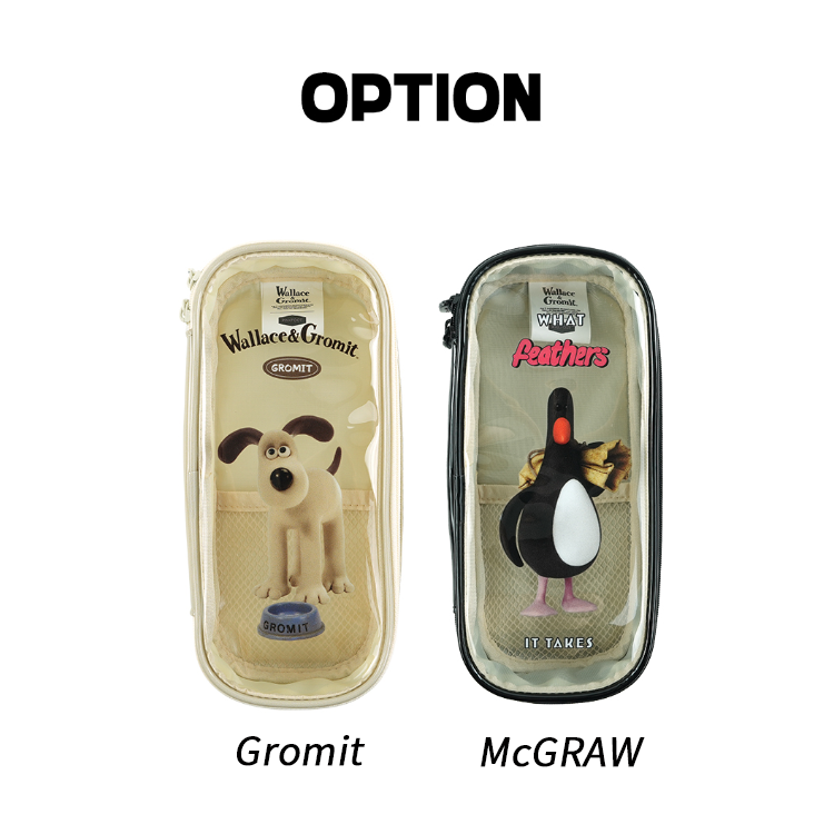 Wallace & Gromit Multi Zip PVC Pouch – Gromit / Feathers McGraw