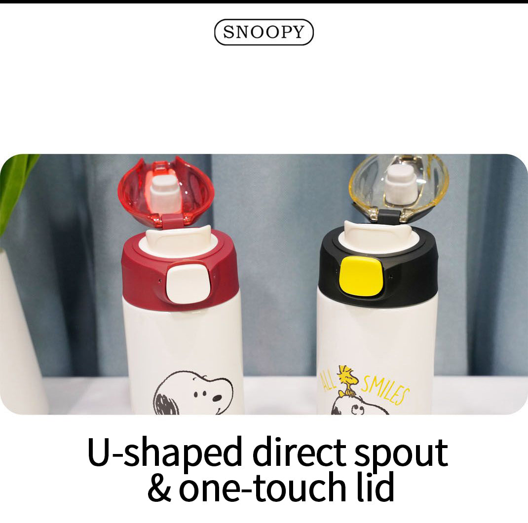 SNOOPY One-Touch Stainless Steel Vacuum Bottle (500ml)