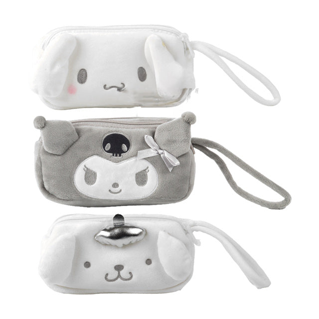 Sanrio Silver Square Plush Pouch – Cinnamoroll / Kuromi / Pompompurin