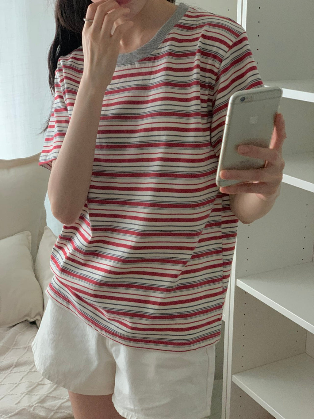 Weekend Breeze Stripe Cotton Tee - Luckyplanetusa