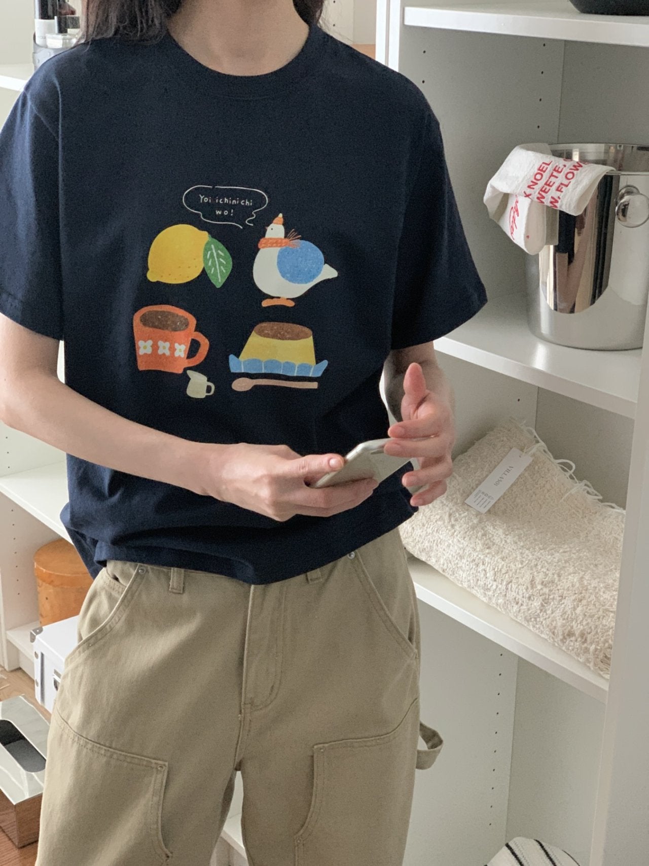 Morning Bird Graphic Cotton Tee - Luckyplanetusa