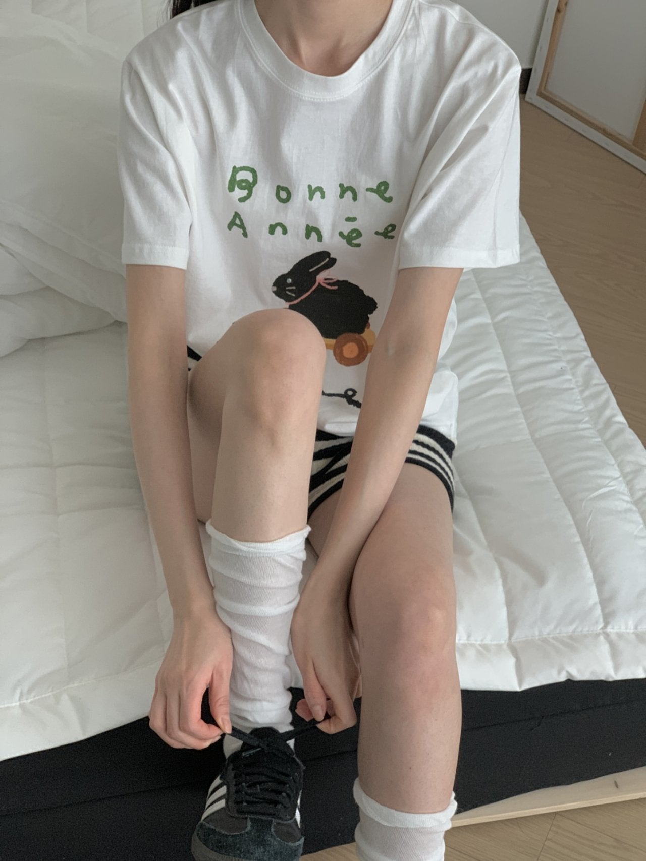Bonne Bunny Graphic Cotton Tee - Luckyplanetusa