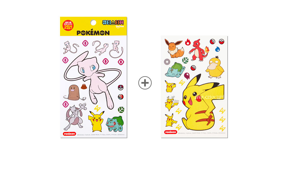 Pokémon Cutie Sticker Set – 4 Designs